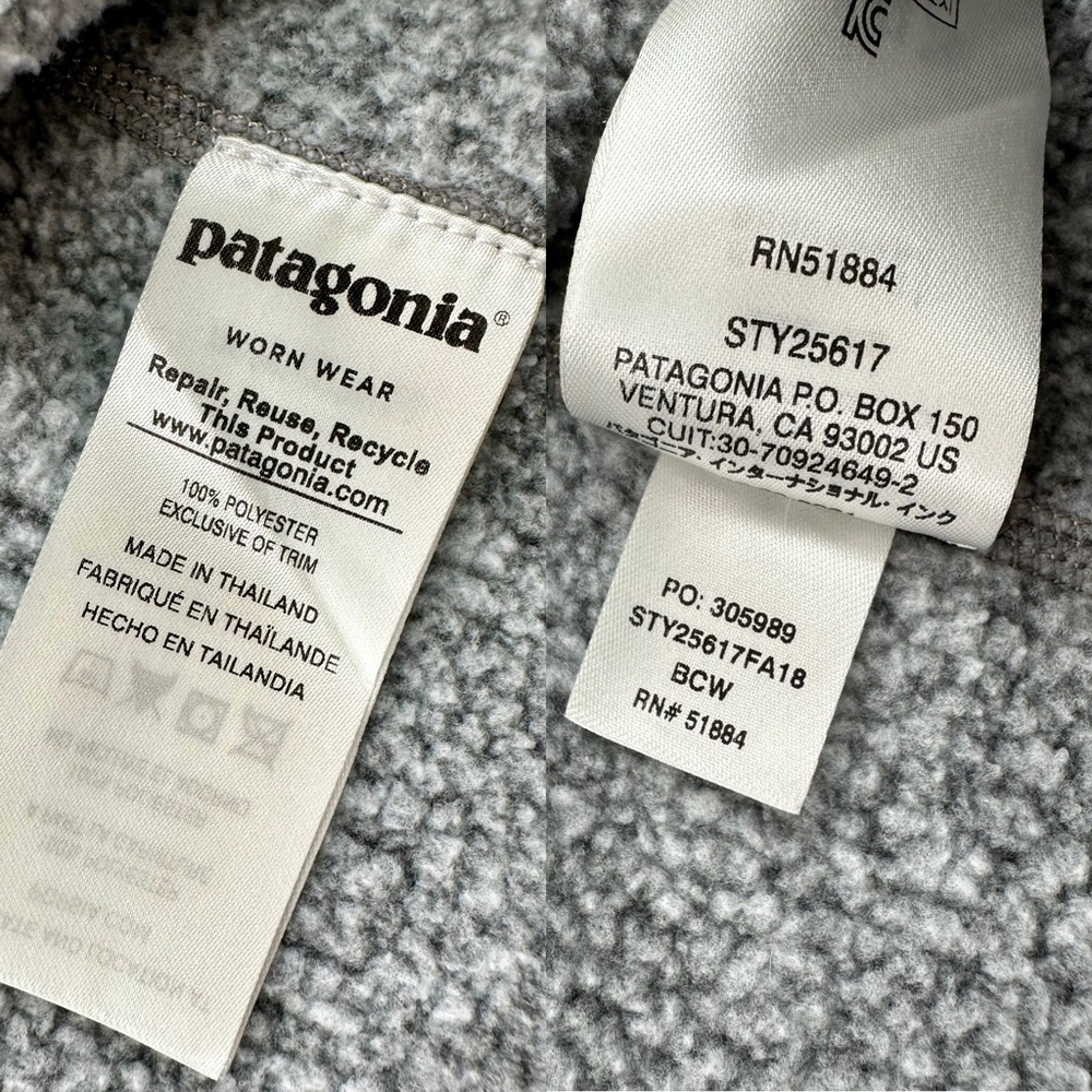 Patagonia Women’s Better Sweater Quarter Zip Fleece Light, Gray Heather, Large - Picture 16 of 16